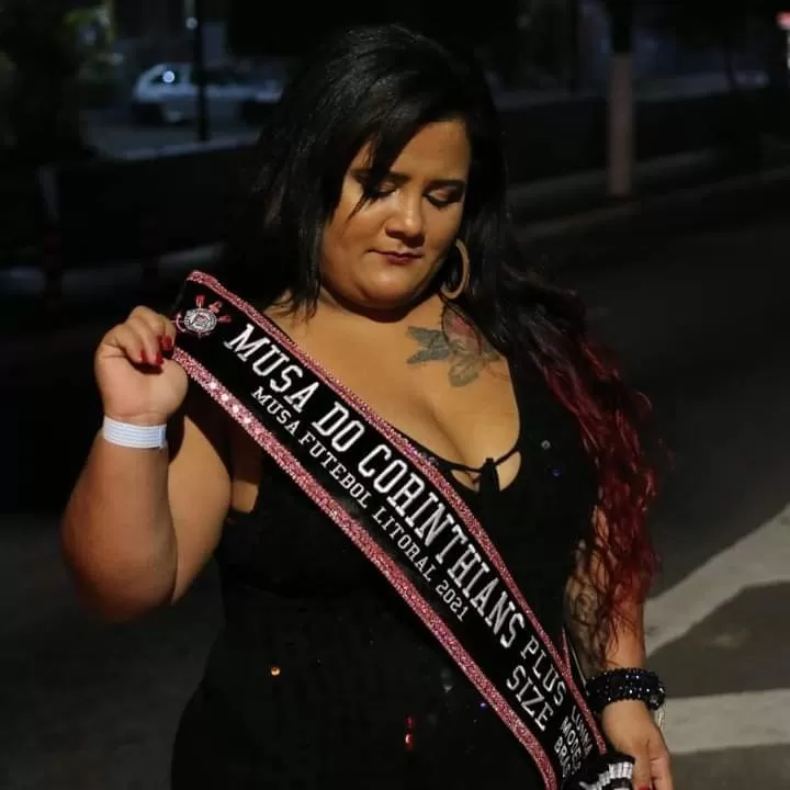 Bárbara Fraga faz sucesso como Musa Plus Size do Corinthians no concurso Musa do Futebol Litoral 2021 2 Bárbara Fraga faz sucesso como Musa Plus Size do Corinthians no concurso Musa do Futebol Litoral 2021