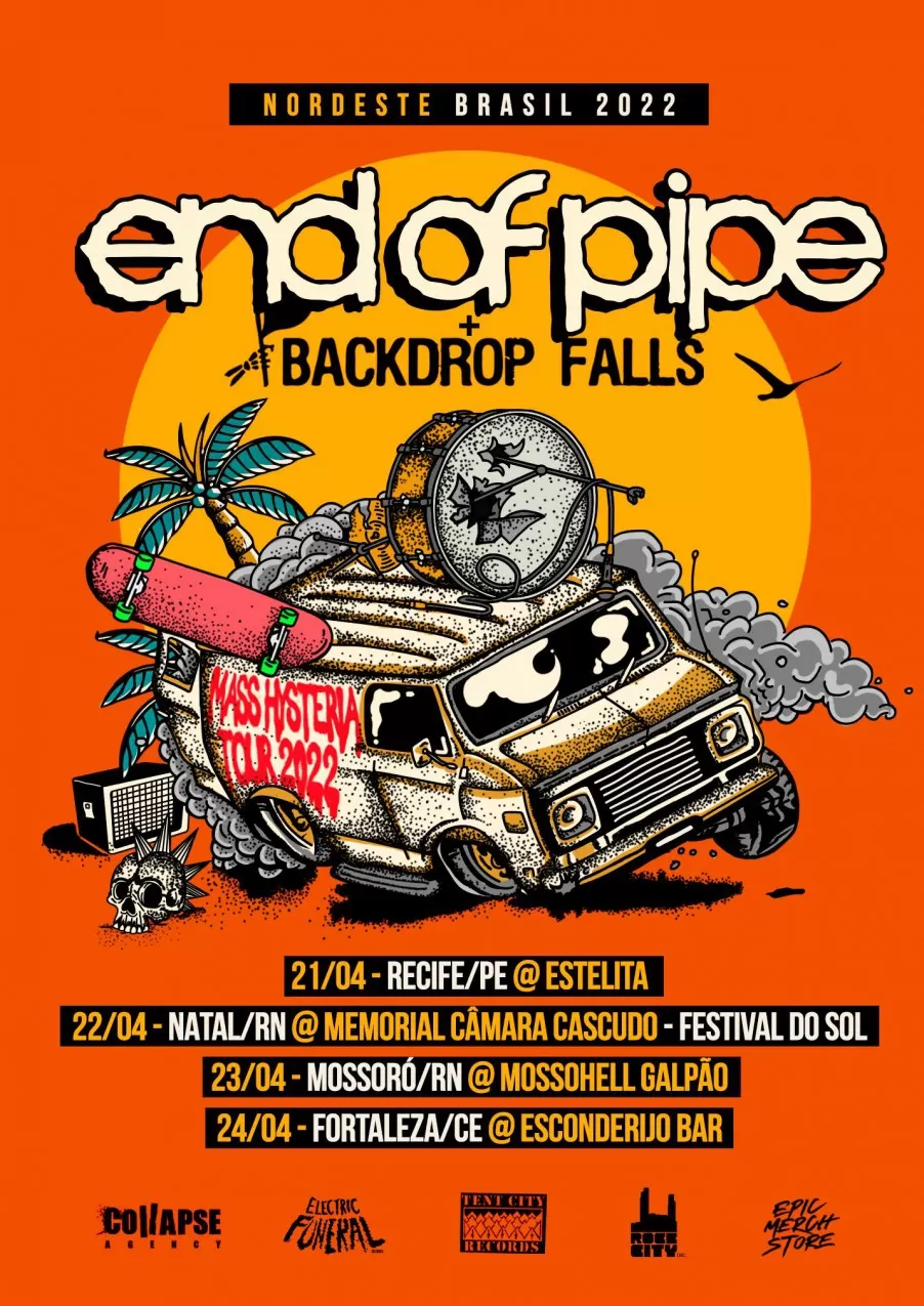Backdrop Falls e End of Pipe anunciam volta aos palcos em turnê conjunta em abril pelo nordeste